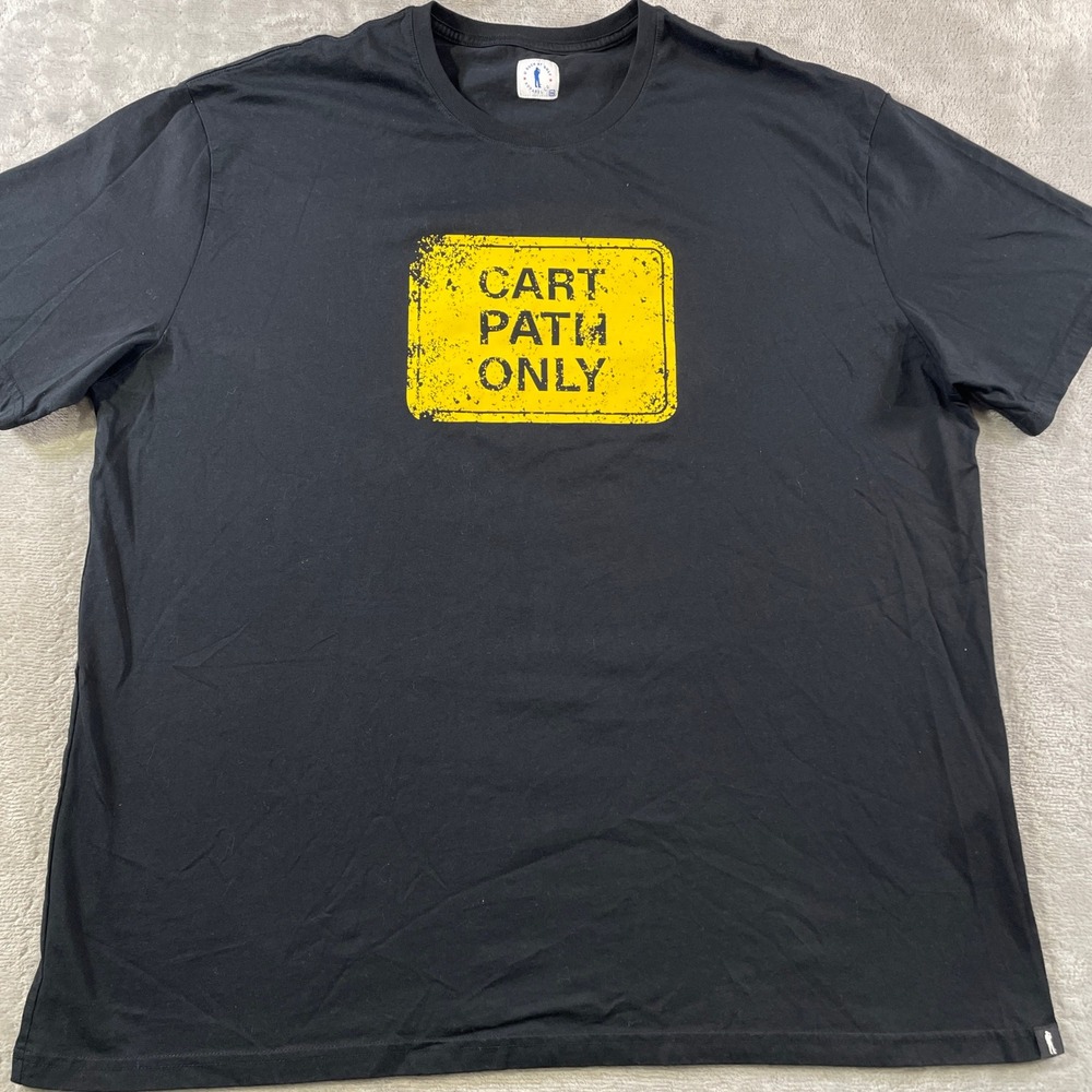 U Suck At Golf Shirt Cart Path Only Mens 3XL Black‎ Funny Casual Short Sleeve